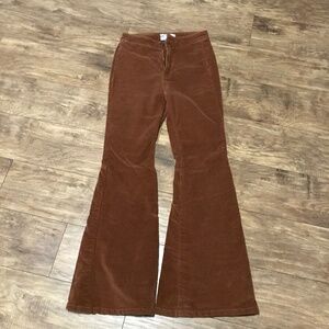 Brown corduroy flares